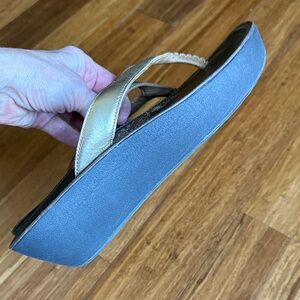 OluKai Gold and Brown Sandals